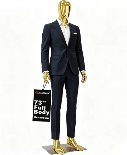 Vista 14 de Maniquí de cuerpo completo femenino Forma Maniquí Torso Soporte Ajustable Plástico Maniquí desmontable Base de metal