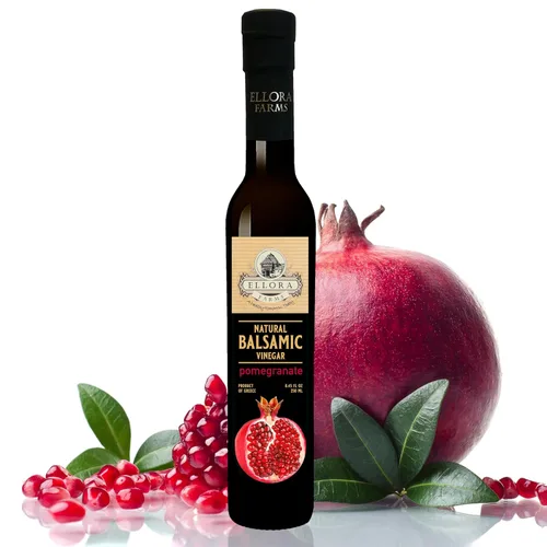 Vista 12 de Ellora Farms, Vinagre balsámico con infusión de jarabe de dátil, espeso, cremoso y envejecido en barrica, sin conservantes, botella de vidrio, 8.45