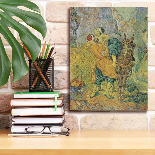 Vista 3 de Epic Graffiti 'Der Barmherzige Samariter' por Vincent Van Gogh, lienzo de arte de pared giclée, 12 x 16 pulgadas