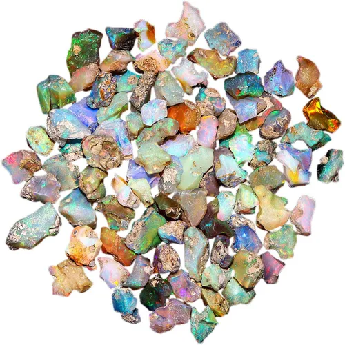 Vista 2 de Jaguar Gems - Piedra preciosa de cristal de ópalo crudo, ópalo al por mayor, ópalo de Welo, cristales sueltos, ópalo de juego de fuego, cristales