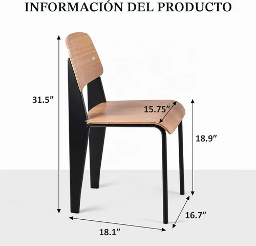 Vista 3 de LOKKHAN Sillas de comedor, sillas vintage de madera de metal para el hogar, desayuno, cafetería, taburete de respaldo, silla de estudio, sillas