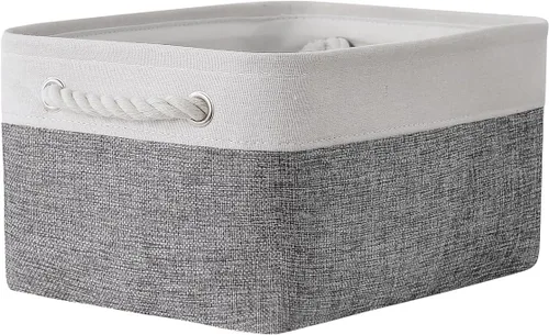 Vista 103 de TheWarmHome Contenedores de almacenamiento para estantes, tamaño mediano, 3 unidades, 13.8 pulgadas de largo x 9.8 pulgadas de ancho x 6.7 pulgadas