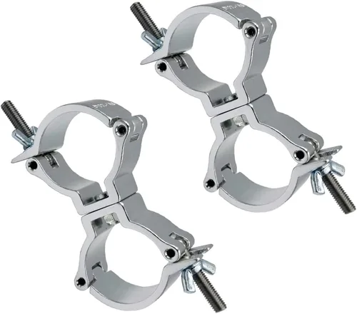 Vista 8 de Abrazadera de iluminación resistente, abrazaderas de armadura de aluminio, 110 libras para tubo F24 de 1.260-1.378 in, abrazaderas de luz de DJ