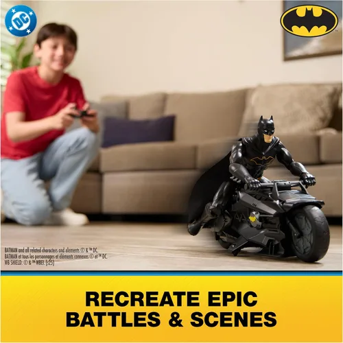 Vista 2 de DC Comics, Batman Stealth - Batcycle de control remoto con figura de acción