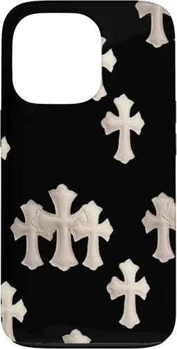Vista 10 de Funda en blanco y negro con cruces para iPhone 17