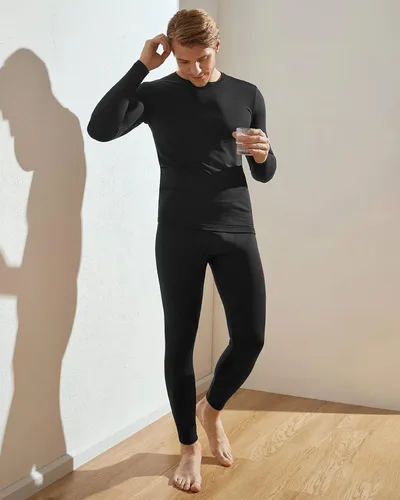 Vista 3 de LAPASA Men's Thermal Underwear Set Soft Fleece Lined Long Johns LightMidHeavy Weight Base Layer Top & Bottom M11M24M57
