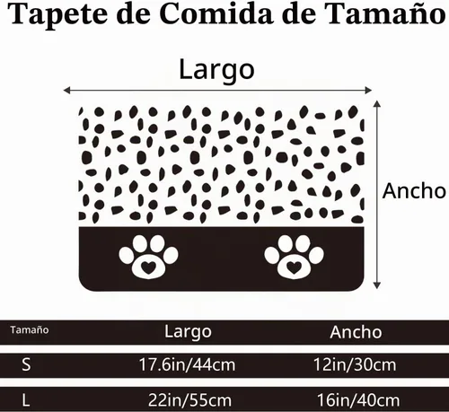 Vista 6 de Estera Personalizada para Comida de Perros y Gatos de PU Antideslizante en la Parte Inferior, Estera para Cuenco de Perros, Estera para Perros