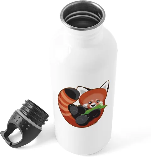 Vista 4 de CafePress Red Panda - Botella de agua de acero inoxidable, 1 botella de agua de acero inoxidable de 34 onzas