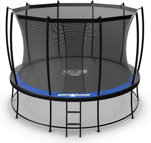 Vista 16 de SpaceJump Lunar Trampolín para exteriores, 8 pies, 10 pies, 12 pies, 14 pies, gorila redonda de 16 pies con red de seguridad, accesorios opcionales
