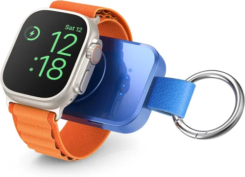 Vista 11 de i.VALUX Cargador inalámbrico portátil para Apple Watch Series 11/10/9/8/Ultra/7/6/5/4/3/2/SE, cargador magnético compacto para iWatch de 1000mAh