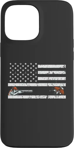 Vista 23 de Funda para iPhone 16 Orgullosa Bandera Americana Retro - Skeet Trap Clay Shotgun Shooting Case