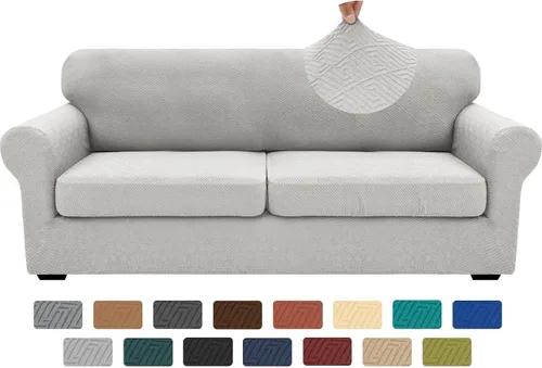 Vista 99 de XINEAGE Funda de diván para sofá en forma de L, fundas de sofá modular para mascotas, funda de asiento de sofá antideslizante lavable, fundas