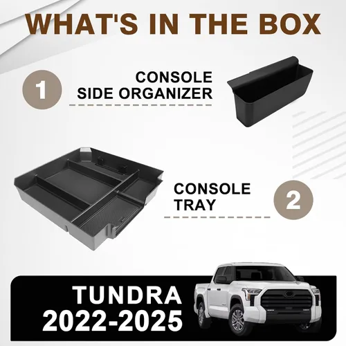 Vista 7 de Muslogy Organizador de consola central y caja de almacenamiento de palanca de cambios compatible con Toyota Tundra 2022 2023 2024 2025, accesorios
