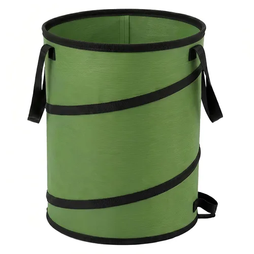 Vista 11 de Papelera para acampar, papelera emergente/papelera de reciclaje, cubo de basura reutilizable para exteriores, para jardín, patio, bolsa de basura