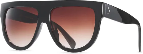 Vista 17 de Gafas de sol de gran tamaño con parte superior plana para mujer, diseño cuadrado grande, retro, gafas de sol