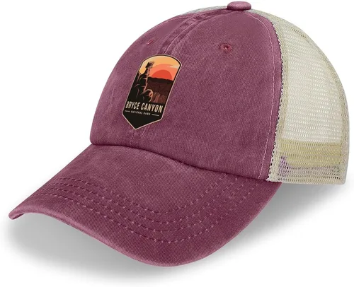 Vista 3 de Gorras de malla para senderismo, gorras de malla para hombre, gorras de béisbol Bryce Canyon National Park Caps