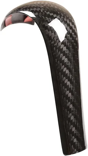 Vista 2 de YIWANG Cubierta de la cabeza de la perilla de palanca de cambios de fibra de carbono 100% real para BMW E39 E60 E61 E83 E53 E46 Accesorios de coche