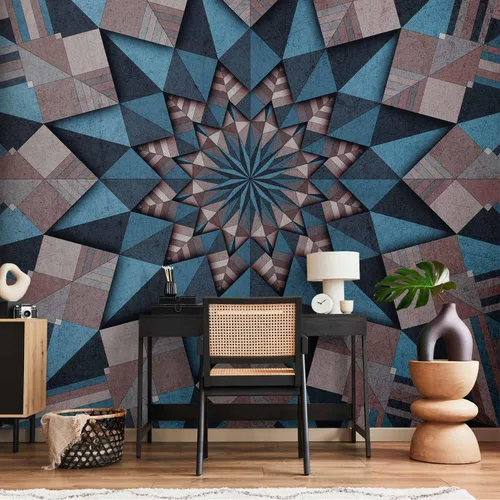 Vista 6 de artgeist Mural de pared con mandala de 96 x 69 pulgadas, papel tapiz autoadhesivo extraíble grande para decoración de pared, diseño de imagen #14