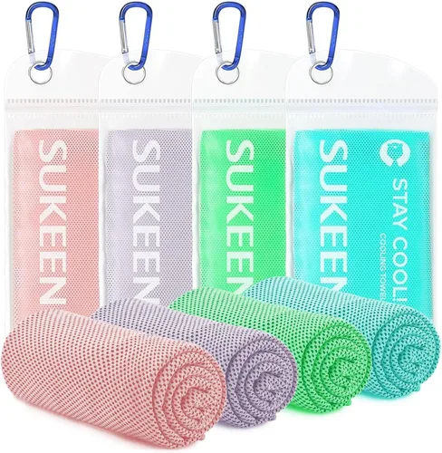 Vista 11 de Sukeen Paquete de 12 toallas refrescantes (40 x 12 pulgadas) para cuello y cara, suaves y transpirables para el cuello, toalla de hielo para climas