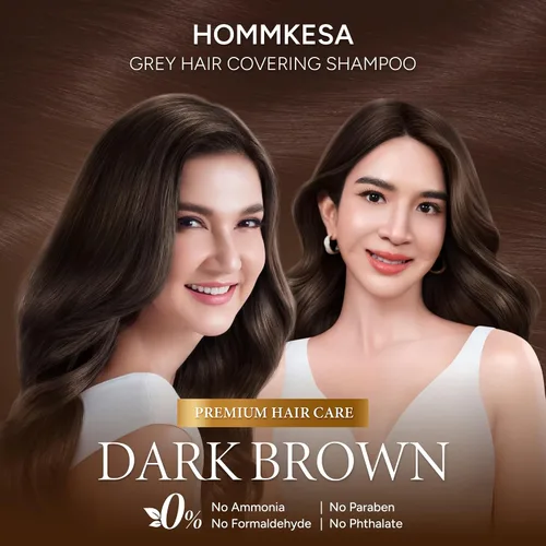Vista 4 de Champú para cubrir el cabello gris - Champú de tinte para cabello 3 en 1 premium para cabello gris (marrón oscuro)