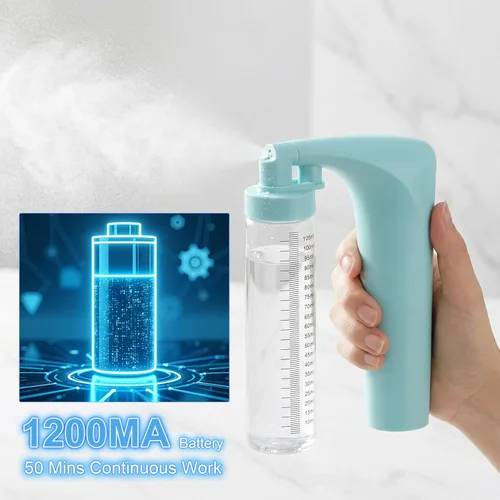 Vista 4 de Elitzia Rociador facial hidráulico portátil vaporizador facial Cool Facial Mister Face Spray hidratante e hidratante humidificador máquina de Azul