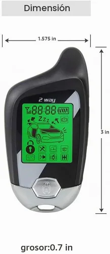 Vista 2 de EASYGUARD EC203 Versión universal 2 vías sistema de alarma de coche con entrada sin llave y pantalla LCD buscapersonas, sensor ultrasónico y sensor