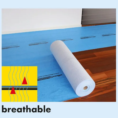 Vista 5 de Albert Floorotex Blue - Protección temporal multiusos para el suelo, rollo de 150 pies cuadrados (40 pulgadas x 45 pies) Multi-Purpose, Reusable