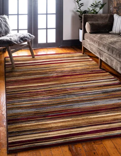 Vista 8 de Unique Loom Barista Collection - Alfombra Icatu (octágono de 6 pies 1 pulgada, beige/marrón)