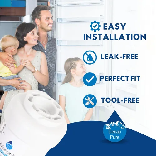 Vista 6 de Paquete de 3 filtros de agua Hotpoint HSS25GFTEBB para refrigerador – Compatible con Hotpoint MWF, MWFP cartucho de filtro de agua para nevera