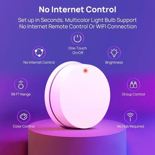 Vista 4 de Consciot Bombillas inteligentes con control remoto, bombilla LED que funciona con Alexa y Google Home, bombilla que cambia de color, bombillas A19