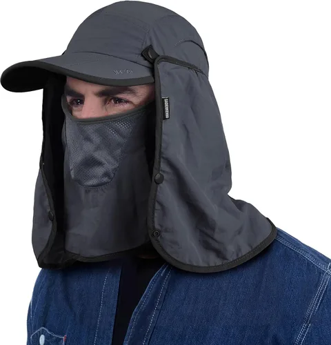 Vista 12 de GADIEMKENSD Sombrero de pesca plegable UPF 50+ 360 para exteriores