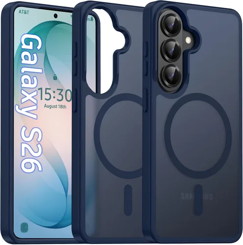 Vista 69 de Oterkin Funda magnética para Samsung Galaxy A17 mate, funda de teléfono A17 compatible con MagSafe esmerilada, translúcida, a prueba de golpes Negro