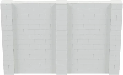 Vista 216 de EverBlock Kit de pared de 5 x 4 pies Bloques de construcción modulares Sistema de pared para edificios, pantallas y estructuras Divisor