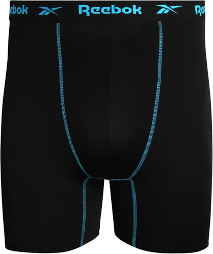 Vista 4 de Reebok Calzoncillos tipo bóxer para hombre Paquete de 3 bóxers de pierna larga para hombres Paquete de ropa interior para hombres grandes y altos