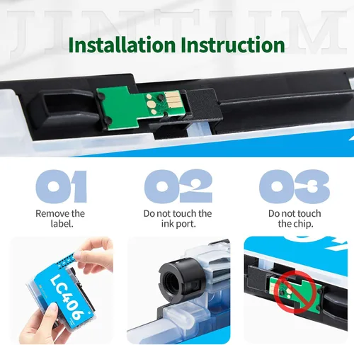 Vista 6 de JINTUM Cartuchos de tinta remanufacturados de repuesto para cartuchos de tinta Brother LC406 LC406XL LC 406 XL compatibles con impresora Brother