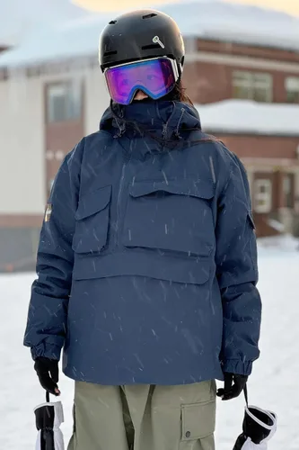 Vista 4 de GSOU SNOW Men Snowboard Jacket Ski Snow Jacket Pullover Waterproof 15K Waterproof, 10K Breathable, Loose fit, Insulation,YKK zippers,7 Pockets,Powed