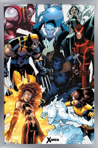 Vista 9 de Trends International Marvel Comics - The X-Men - Collage Wall Poster, 14.725" x 22.375", Barnwood Framed Version Versión enmarcada Barnwood