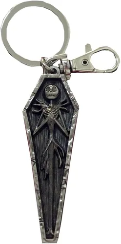 Vista 2 de Nightmare Before Christmas Jack in Coffin - Llavero de peltre, multicolor, 3 pulgadas