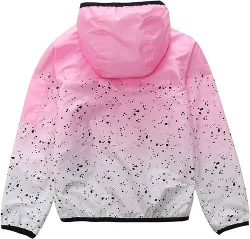 Vista 2 de Rokka&Rolla Chaqueta cortavientos ligera con capucha y cremallera para niñas