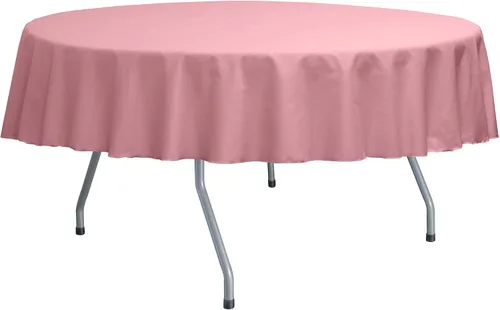 Vista 16 de Ultimate Textile Mantel redondo de sarga de polialgodón de 84 pulgadas, color beige