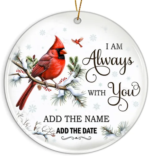 Vista 13 de Adorno personalizado para la primera Navidad del bebé 2025 con nombre personalizado, lindo oso en la luna, adornos redondos, regalo de primer