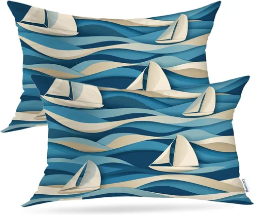 Vista 45 de Batmerry Animal Print Throw Pillow Covers, Spotted On Beige Decorative Pillow Covers Digital Printing Blended for Couch Sofa Bed Invisible Zipper