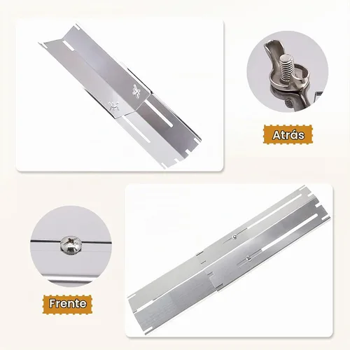 Vista 6 de Criditpid Protector universal de placa de calor de acero inoxidable para Brinkmann, Charbroil, Weber, Chargriller, paquete de 3 cubiertas