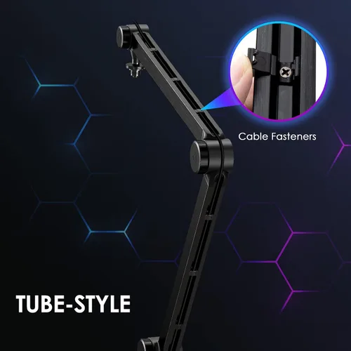 Vista 5 de Youshares Blue Yeti - Soporte de micrófono con filtro pop, brazo de micrófono de alta calidad, brazo de brazo resistente con gestión de cables