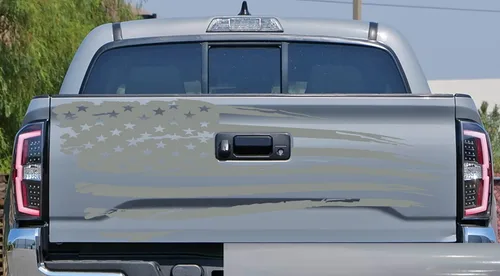 Vista 21 de Adhesivo adhesivo para puerta trasera o ventana de la puerta trasera de Estados Unidos para puerta trasera o camioneta, se adapta a Toyota Tacoma