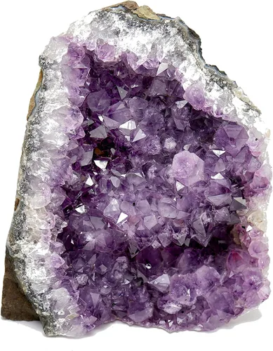 Vista 8 de Geoda de cristal de amatista de 0.5 a 1 libra de Uruguay – 2.5" a 4" de altura, piedra natural de racimo de amatista grande – cristales y piedras