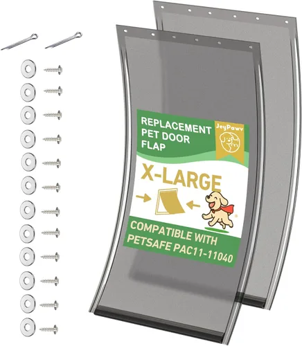 Vista 12 de Solapas grandes de repuesto para puerta con soporte de metal, tornillos y arandelas de acero inoxidable 304, compatibles con PetSafe Freedom