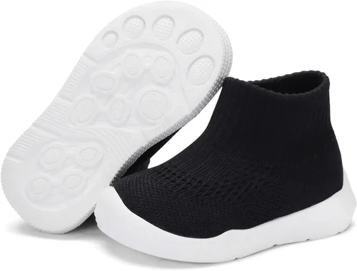 Vista 4 de Engtoy Baby Sock Shoes Baby Walking Shoes Infant Non-Slip Breathable Slippers with Soft Rubber Sole Baby Boys Girls Slip On Sneakers