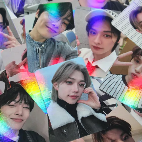 Vista 8 de PYAJUU Stray Kids Tarjetas Fotográficas Láser 50pcs Stray Kids Tarjeta Láser Kpop Stray Kids Tarjetas LOMO Kpop Straykids Tarjeta de Álbum 5-Star