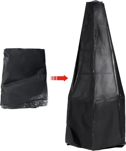 Vista 9 de SINGLYFIRE Chimenea de Chiminea Prairie para Exteriores, Chimenea para Cubierta o Patio, Hoguera de Madera para el Patio Trasero con Cubierta